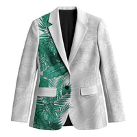 Hawaii Tropical Leaves Blazer Polynesian Pattern