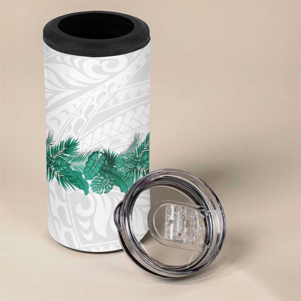 Hawaii Tropical Leaves 4 in 1 Can Cooler Tumbler Polynesian Pattern LT01 - Polynesian Pride