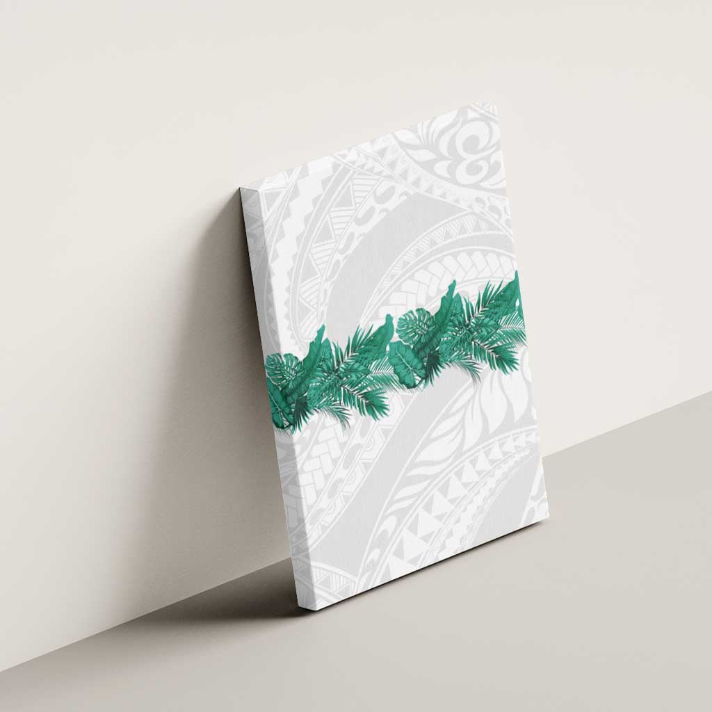 Hawaii Tropical Leaves Canvas Wall Art Polynesian Pattern