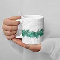 Hawaii Tropical Leaves Ceramic Mug Polynesian Pattern