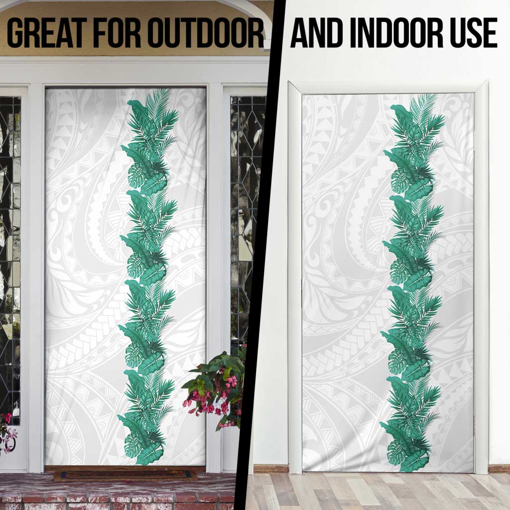 Hawaii Tropical Leaves Door Cover Polynesian Pattern