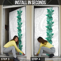 Hawaii Tropical Leaves Door Cover Polynesian Pattern