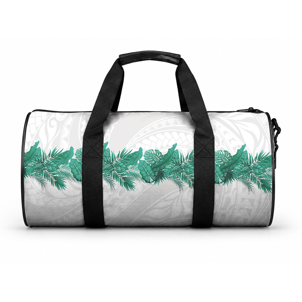 Hawaii Tropical Leaves Duffle Bag Polynesian Pattern LT01 One size White - Polynesian Pride