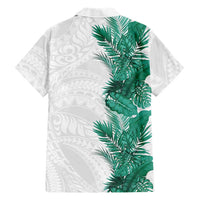 Hawaii Tropical Leaves Family Matching Off The Shoulder Long Sleeve Dress and Hawaiian Shirt Polynesian Pattern LT01 - Polynesian Pride