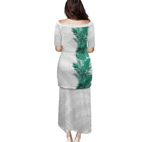 Hawaii Tropical Leaves Family Matching Puletasi and Hawaiian Shirt Polynesian Pattern