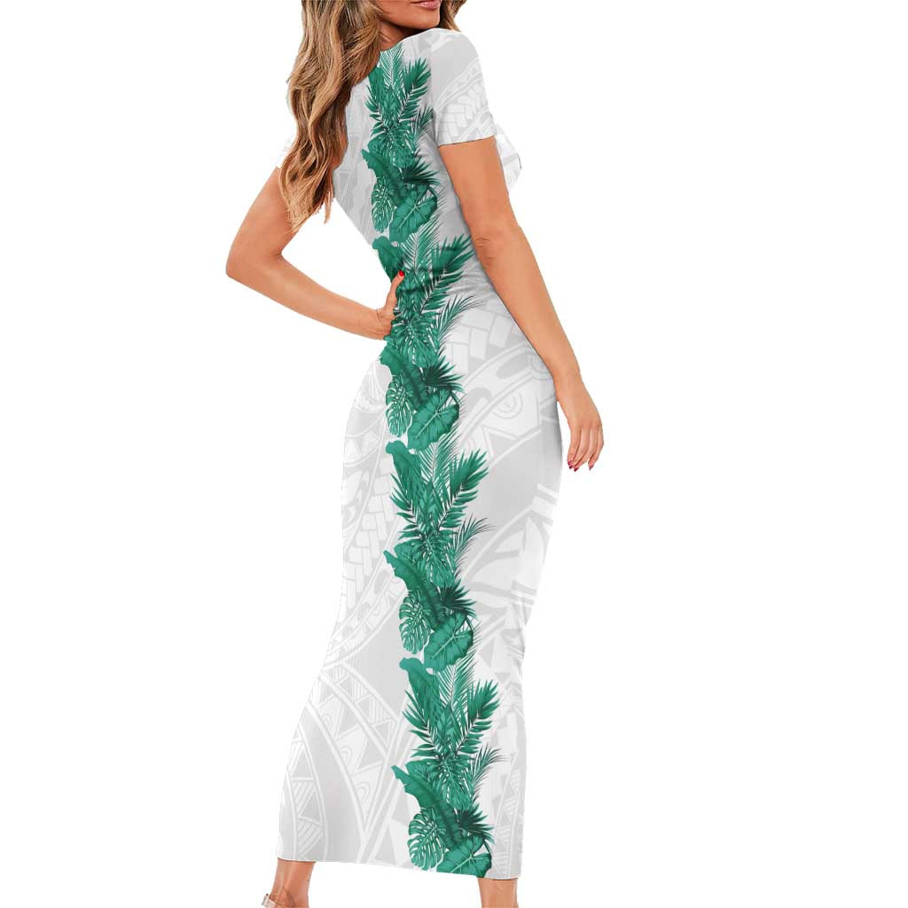 Hawaii Tropical Leaves Family Matching Short Sleeve Bodycon Dress and Hawaiian Shirt Polynesian Pattern LT01 - Polynesian Pride