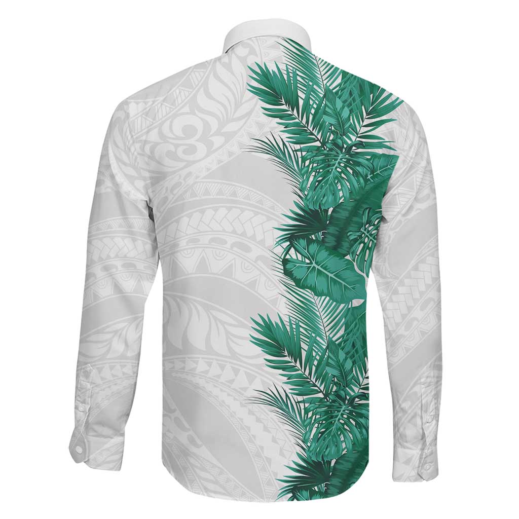 Hawaii Tropical Leaves Family Matching Tank Maxi Dress and Hawaiian Shirt Polynesian Pattern