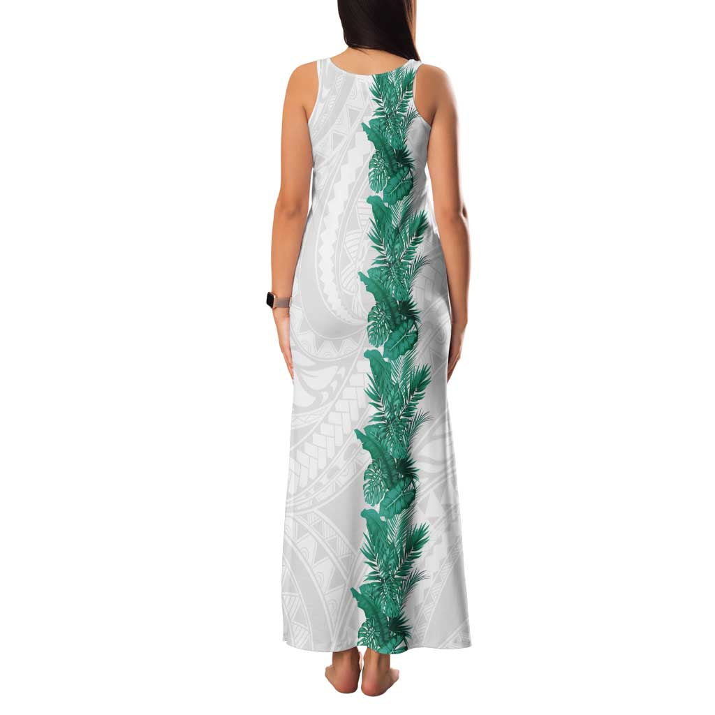 Hawaii Tropical Leaves Family Matching Tank Maxi Dress and Hawaiian Shirt Polynesian Pattern