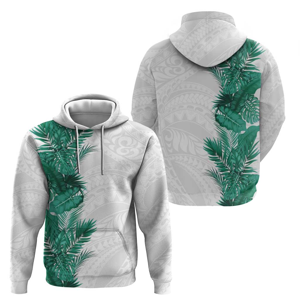 Hawaii Tropical Leaves Hoodie Polynesian Pattern