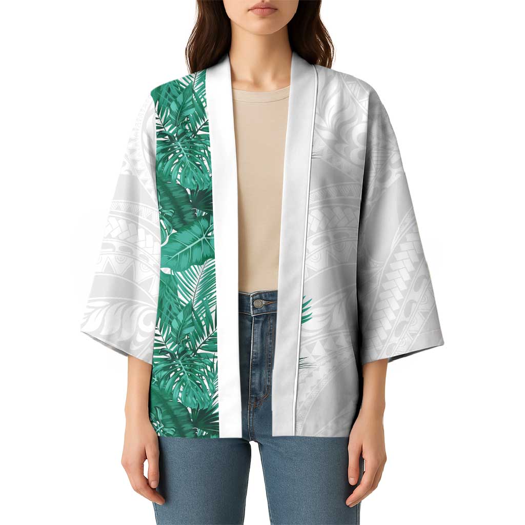 Hawaii Tropical Leaves Kimono Polynesian Pattern