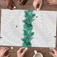 Hawaii Tropical Leaves Puzzle Polynesian Pattern