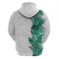 Hawaii Tropical Leaves Zip Hoodie Polynesian Pattern