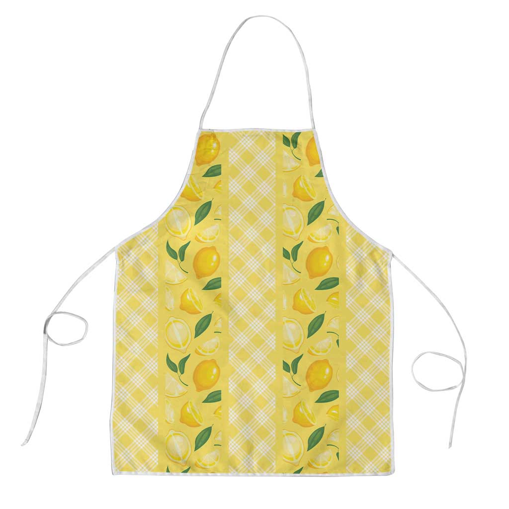 Hawaii Lemon Palaka Apron Striped Stylized