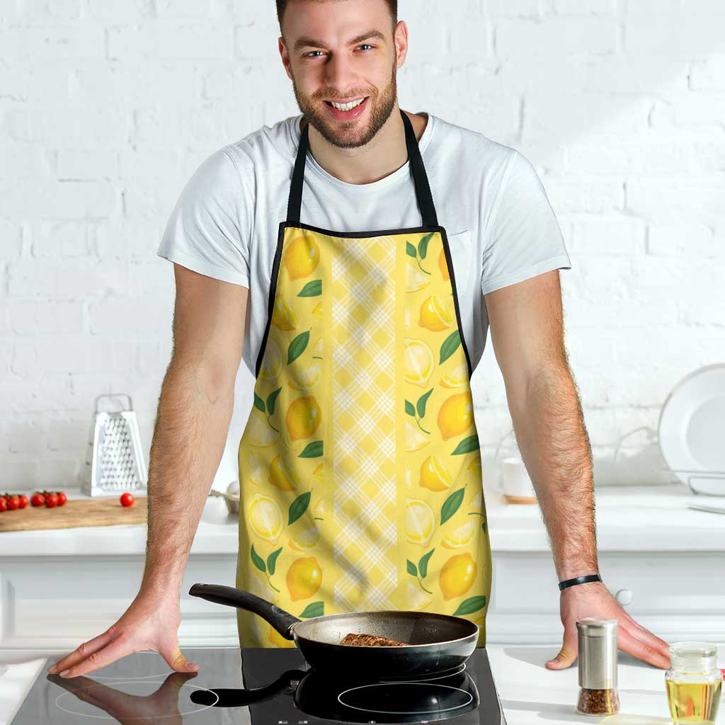 Hawaii Lemon Palaka Apron Striped Stylized