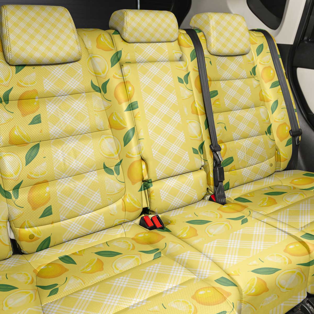 Hawaii Lemon Palaka Back Car Seat Cover Striped Stylized