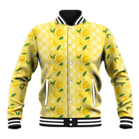 Hawaii Lemon Palaka Baseball Jacket Striped Stylized