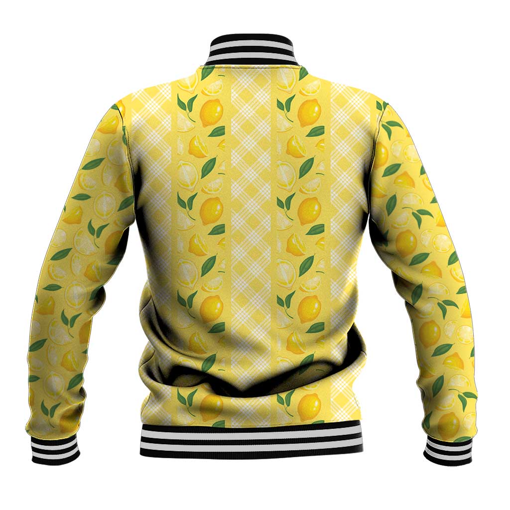Hawaii Lemon Palaka Baseball Jacket Striped Stylized