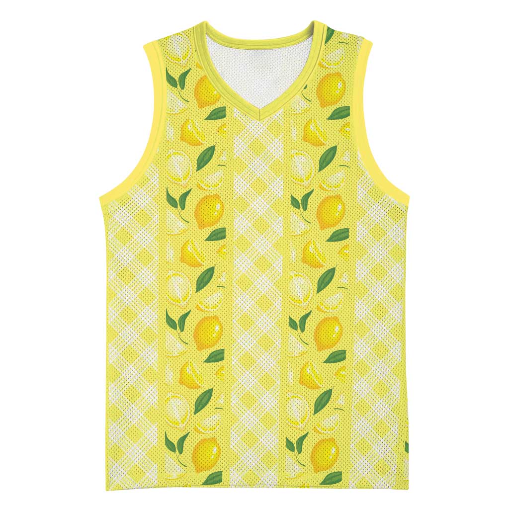 Hawaii Lemon Palaka Basketball Jersey Striped Stylized