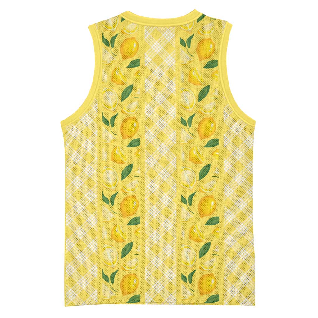 Hawaii Lemon Palaka Basketball Jersey Striped Stylized