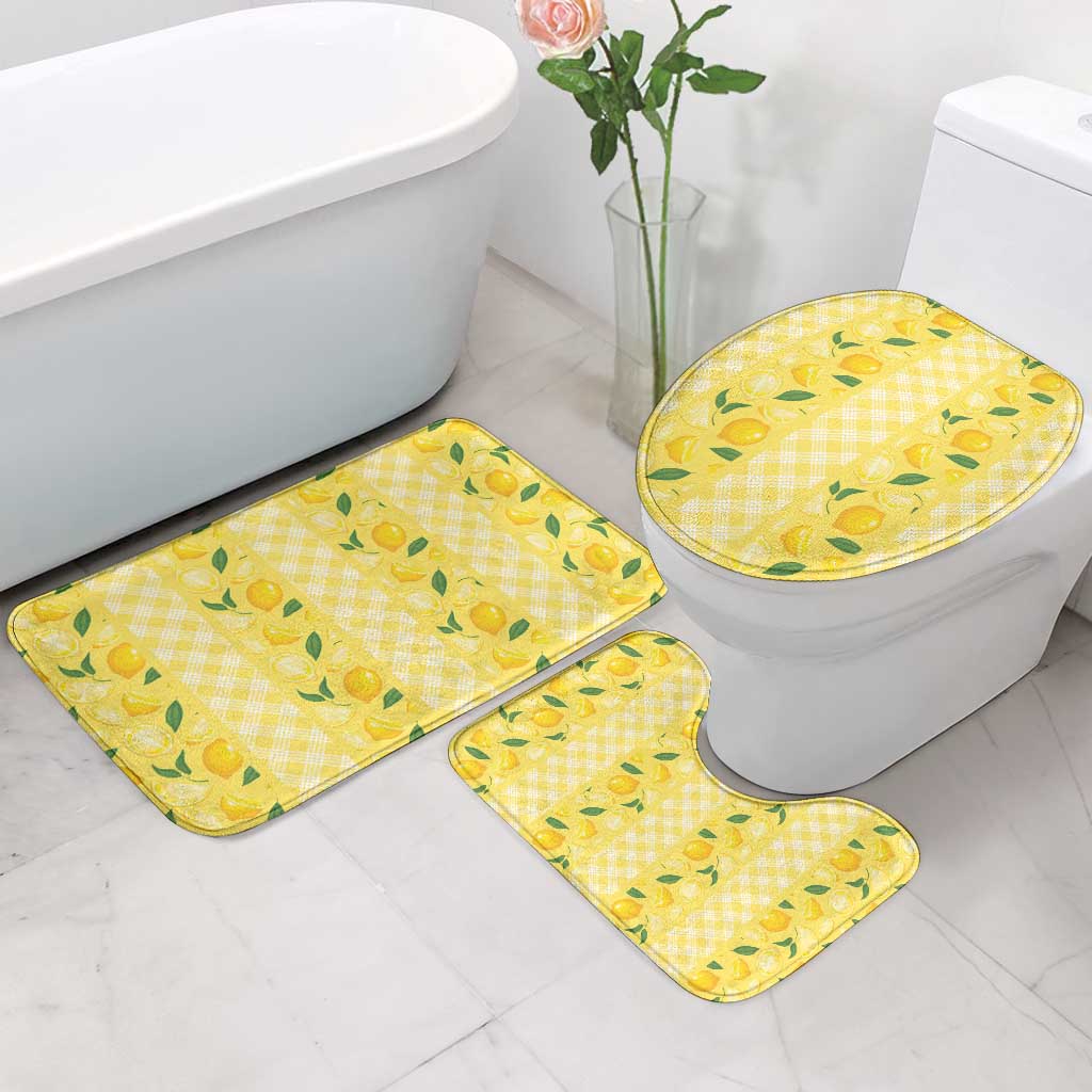 Hawaii Lemon Palaka Bathroom Set Striped Stylized