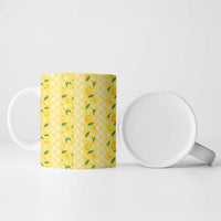 Hawaii Lemon Palaka Ceramic Mug Striped Stylized