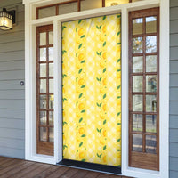 Hawaii Lemon Palaka Door Cover Striped Stylized