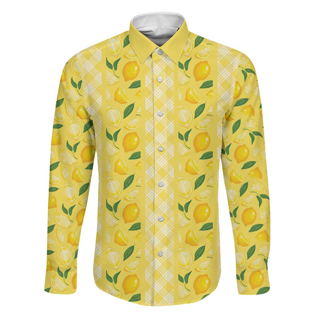 Hawaii Lemon Palaka Family Matching Off Shoulder Short Dress and Hawaiian Shirt Striped Stylized