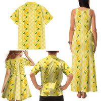 Hawaii Lemon Palaka Family Matching Tank Maxi Dress and Hawaiian Shirt Striped Stylized LT01 - Polynesian Pride