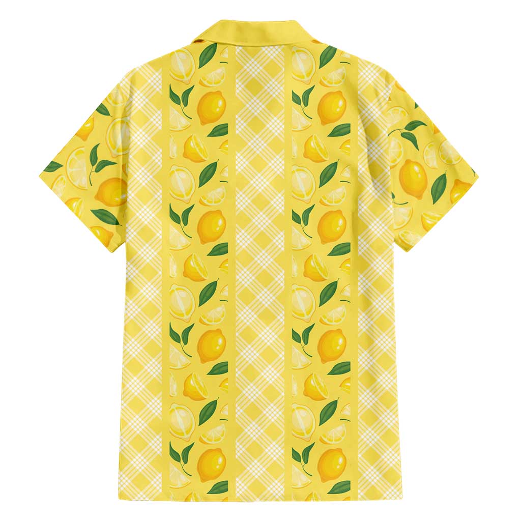 Hawaii Lemon Palaka Hawaiian Shirt Striped Stylized