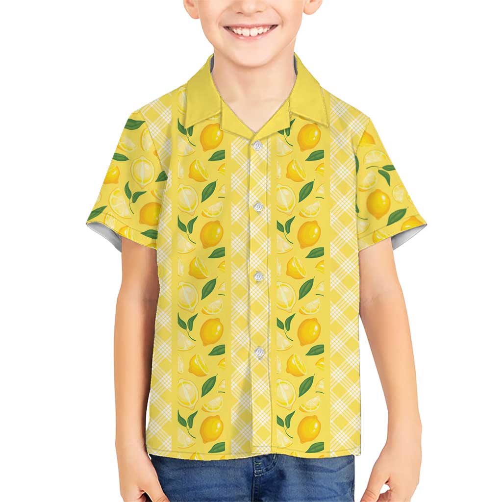 Hawaii Lemon Palaka Hawaiian Shirt Striped Stylized