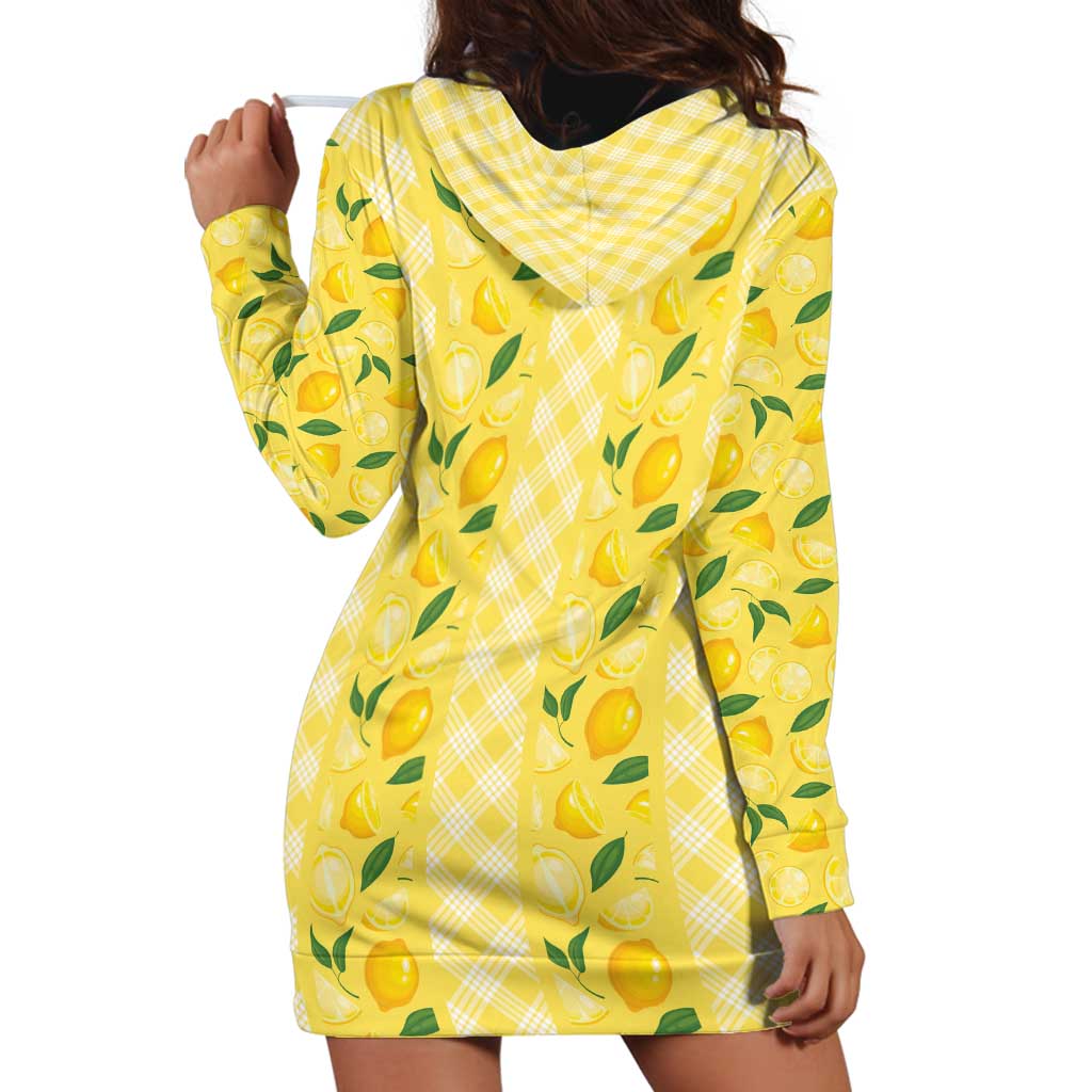 Hawaii Lemon Palaka Hoodie Dress Striped Stylized