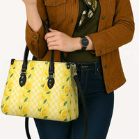 Hawaii Lemon Palaka Leather Bag Striped Stylized