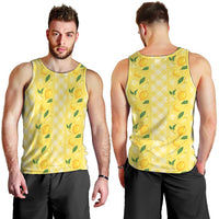 Hawaii Lemon Palaka Men Tank Top Striped Stylized
