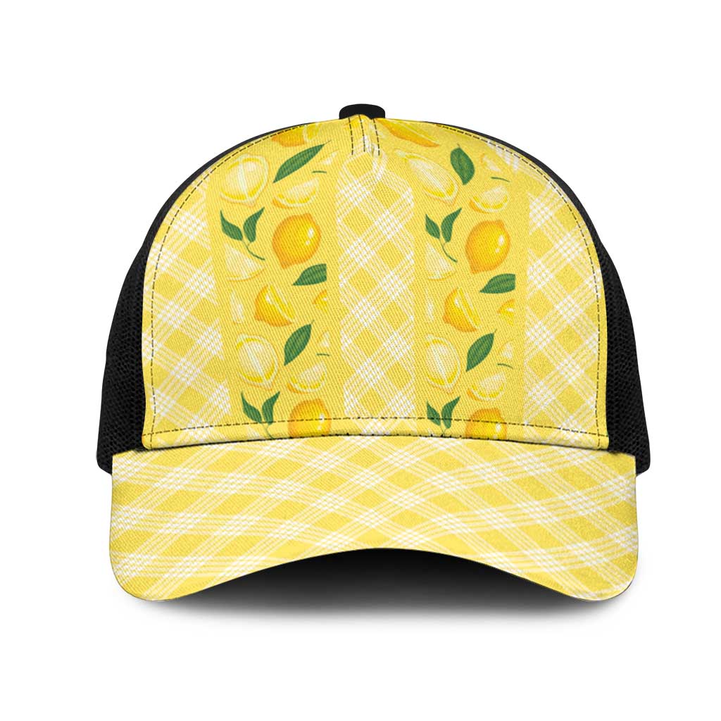 Hawaii Lemon Palaka Mesh Trucker Cap Striped Stylized