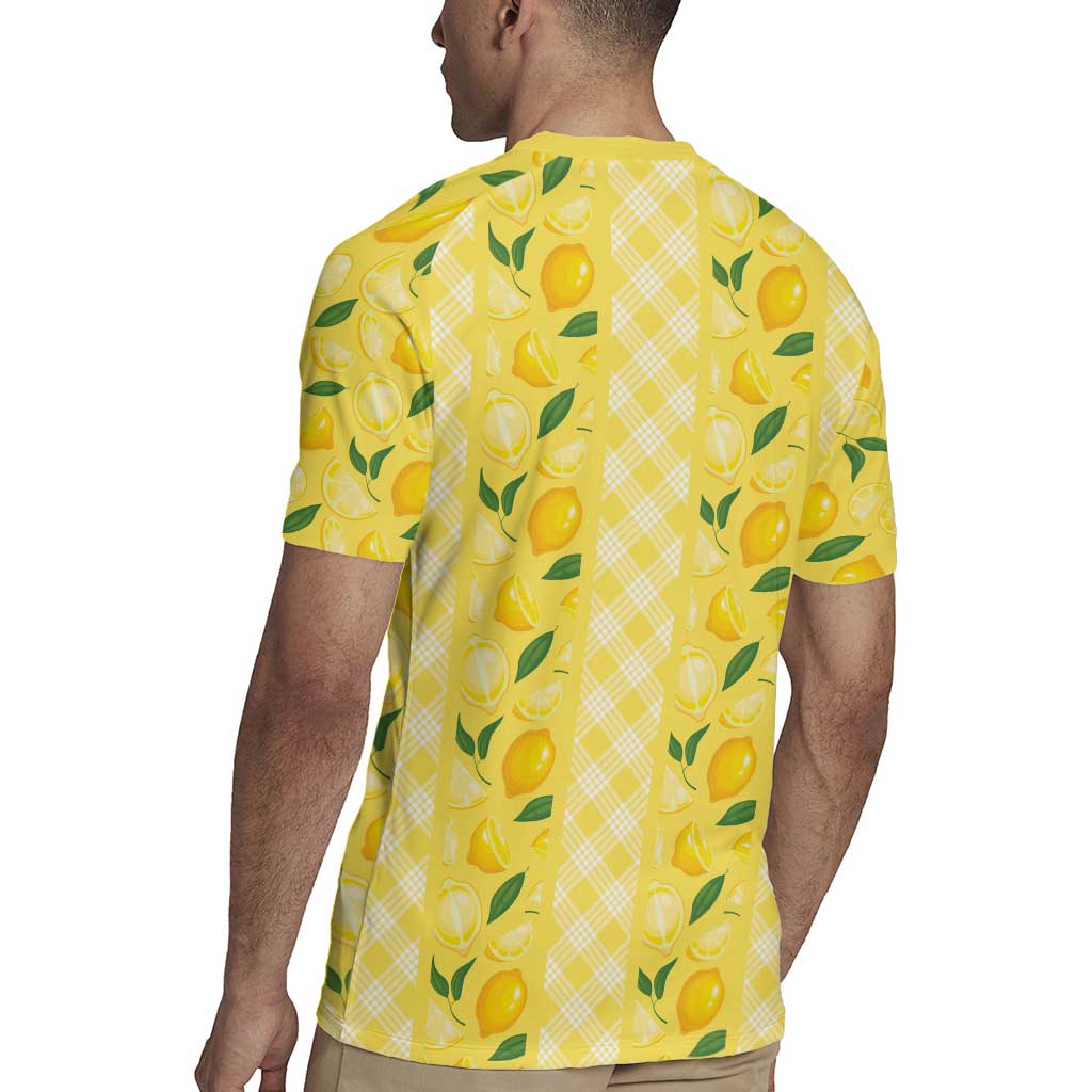 Hawaii Lemon Palaka Rugby Jersey Striped Stylized