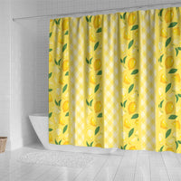 Hawaii Lemon Palaka Shower Curtain Striped Stylized