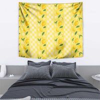 Hawaii Lemon Palaka Tapestry Striped Stylized
