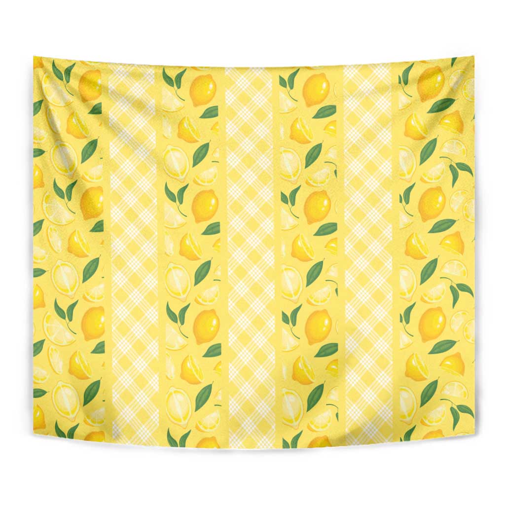 Hawaii Lemon Palaka Tapestry Striped Stylized