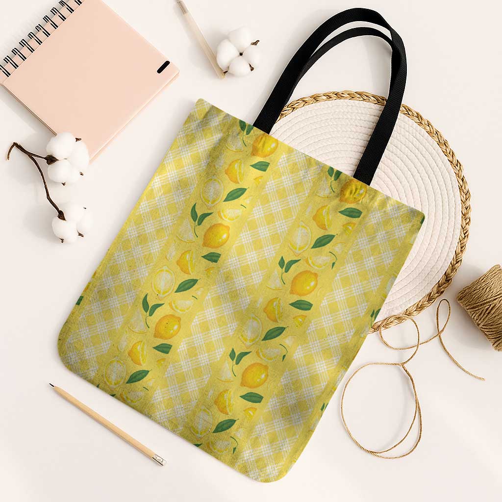 Hawaii Lemon Palaka Tote Bag Striped Stylized