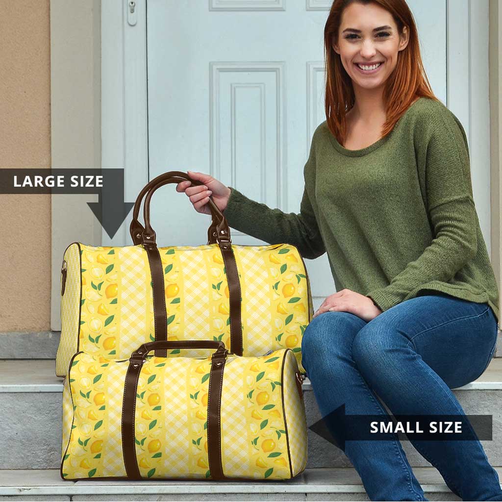 Hawaii Lemon Palaka Travel Bag Striped Stylized