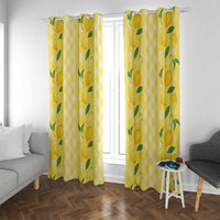 Hawaii Lemon Palaka Window Curtain Striped Stylized