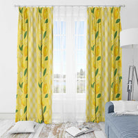 Hawaii Lemon Palaka Window Curtain Striped Stylized
