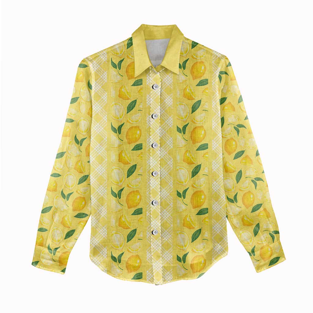 Hawaii Lemon Palaka Women Casual Shirt Striped Stylized LT01 - Polynesian Pride