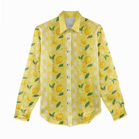 Hawaii Lemon Palaka Women Casual Shirt Striped Stylized LT01 - Polynesian Pride