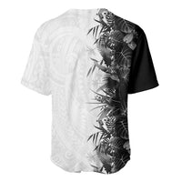 Hawaii Tropical Plant Monochrome Baseball Jersey Vibrant Polynesian Pattern