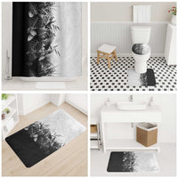 Hawaii Tropical Plant Monochrome Bathroom Set Vibrant Polynesian Pattern