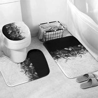 Hawaii Tropical Plant Monochrome Bathroom Set Vibrant Polynesian Pattern