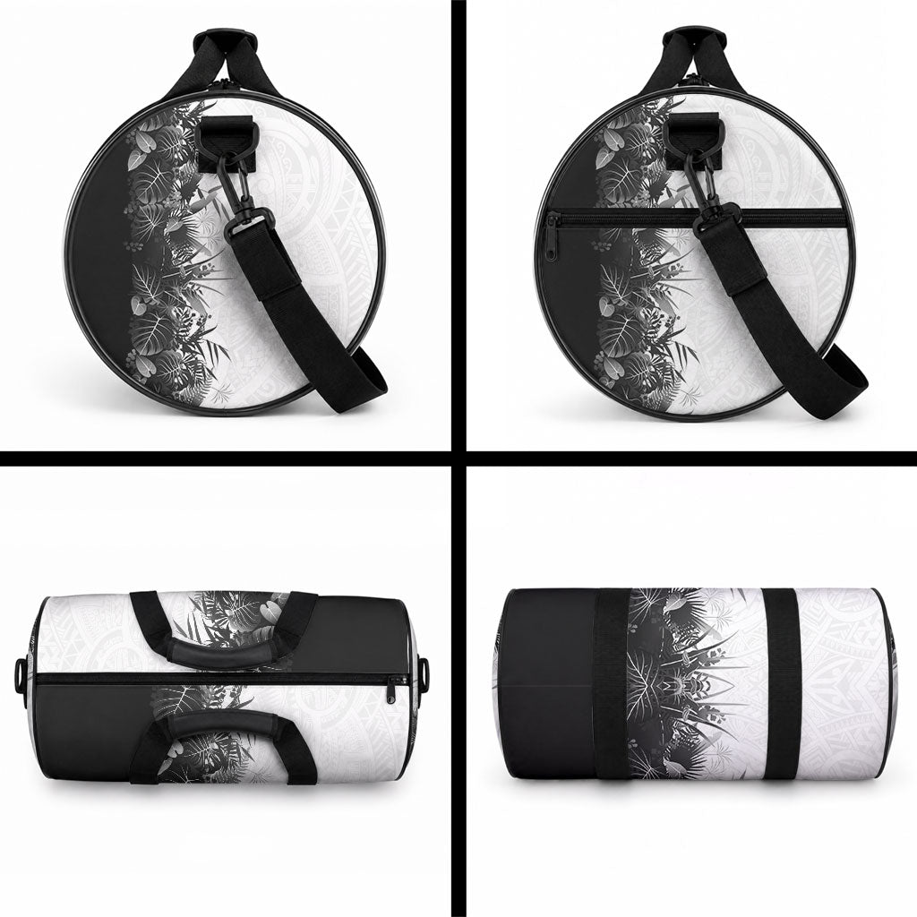 Hawaii Tropical Plant Monochrome Duffle Bag Vibrant Polynesian Pattern LT01 - Polynesian Pride