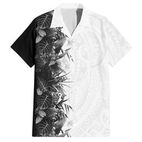 Hawaii Tropical Plant Monochrome Hawaiian Shirt Vibrant Polynesian Pattern LT01 Black - Polynesian Pride