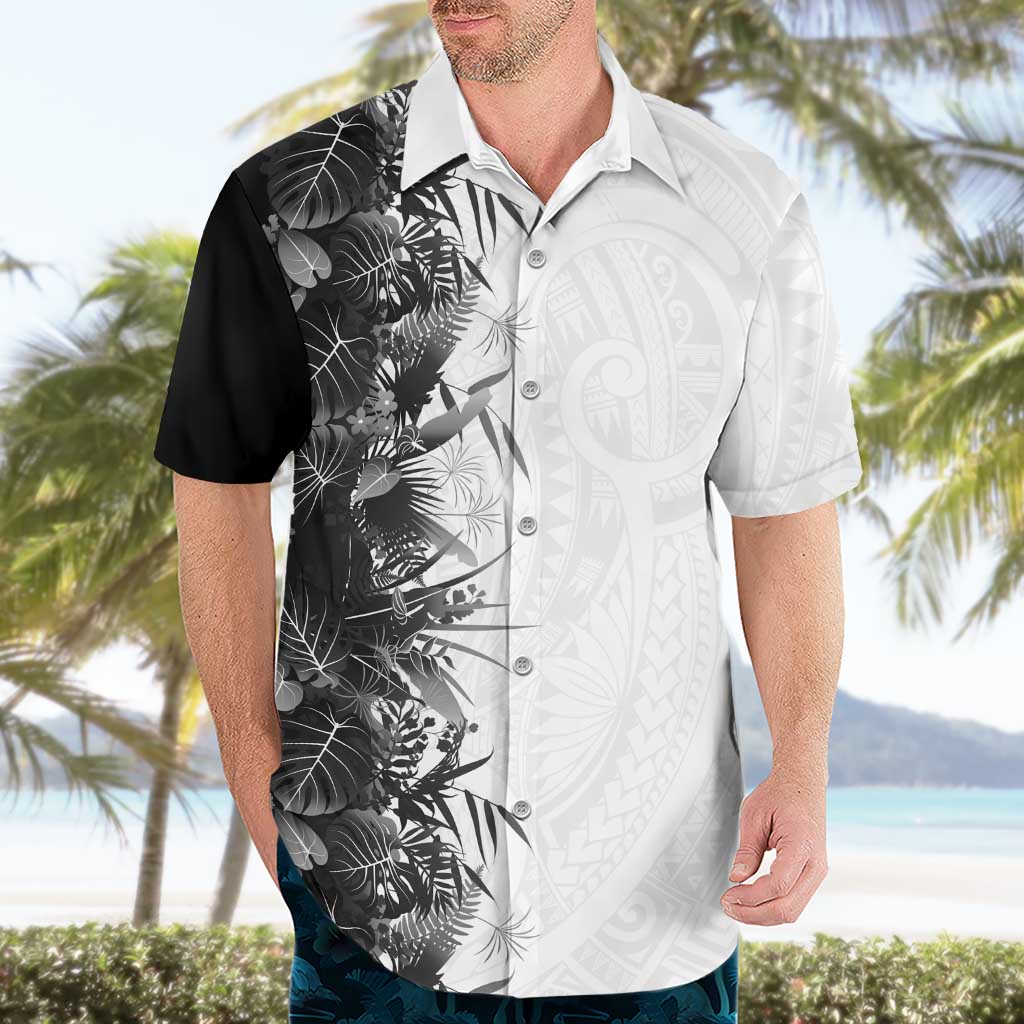 Hawaii Tropical Plant Monochrome Hawaiian Shirt Vibrant Polynesian Pattern LT01 - Polynesian Pride